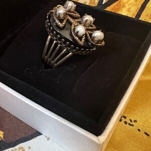 Vintage Jan Michael San Francisco brass adjustable statement ring